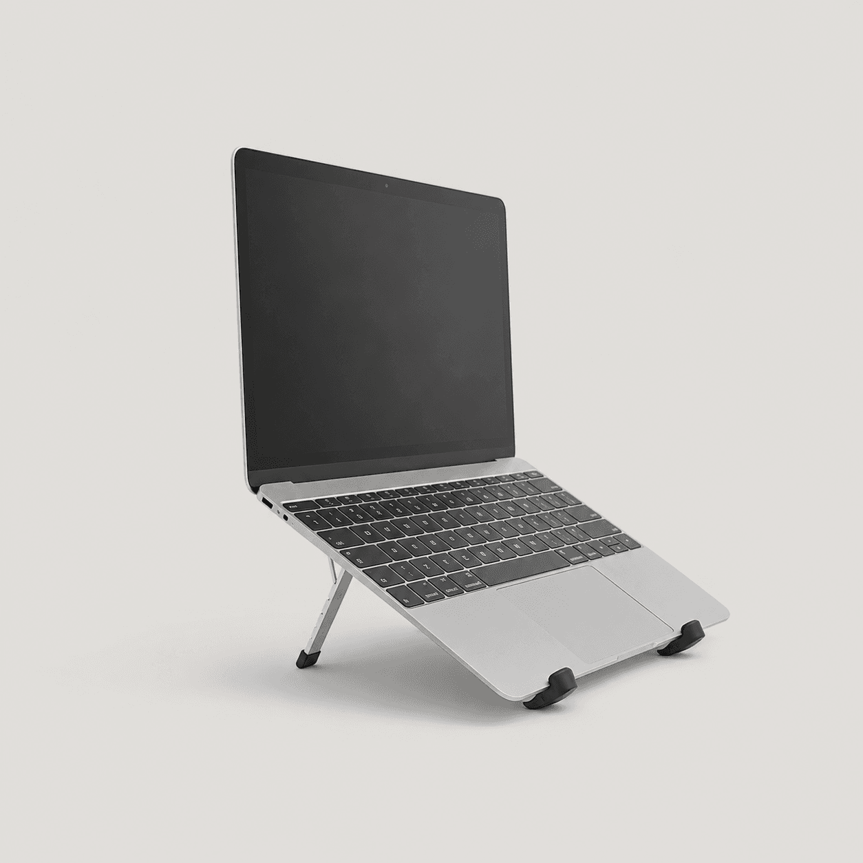 Justerbart datorställ i aluminium med bärbar dator
